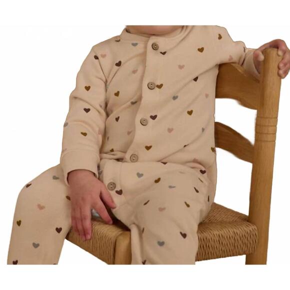 NEW RYLEE + CRU kids button down jumpsuit in beige - Picture 3 of 4